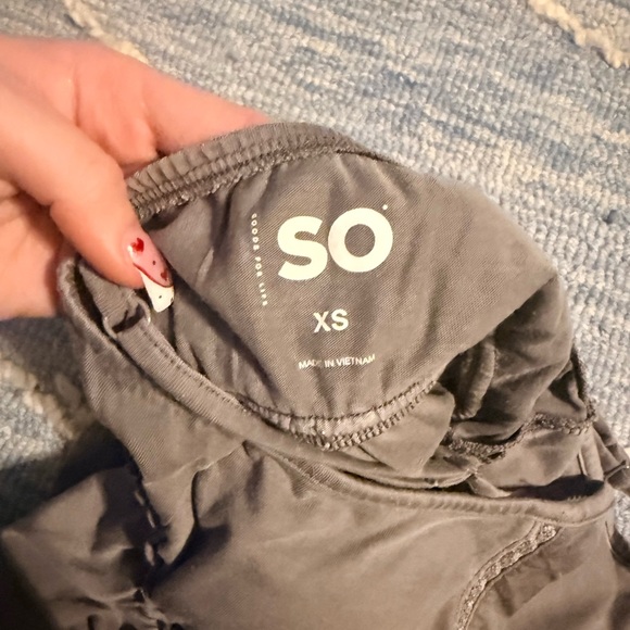 SO Charcoal Camisole with Lace Trim - Picture 3 of 3